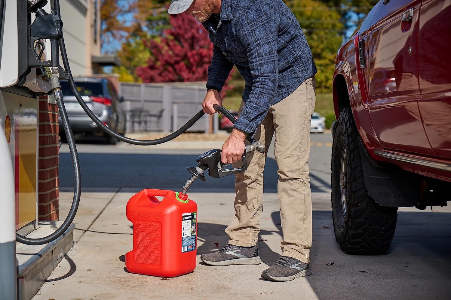 Scepter FSCG552 Smart Control Gas Can, 5 Gallon with Funnel