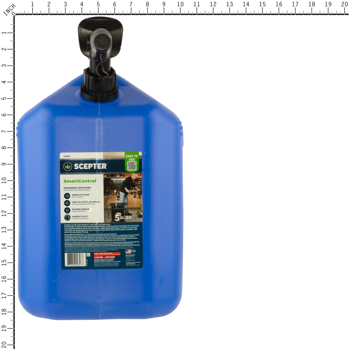 Scepter FSCK552 Smart Control Kerosene Can, 5 Gallon