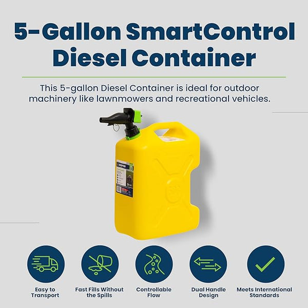 Scepter FSCRVD5 Smart Control Military Style RV Diesel Can, 5 Gallon