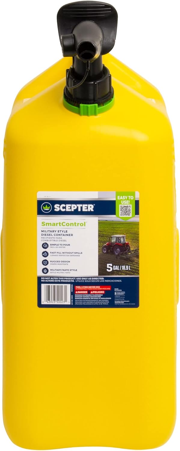 Scepter FSCRVD5 Smart Control Military Style RV Diesel Can, 5 Gallon