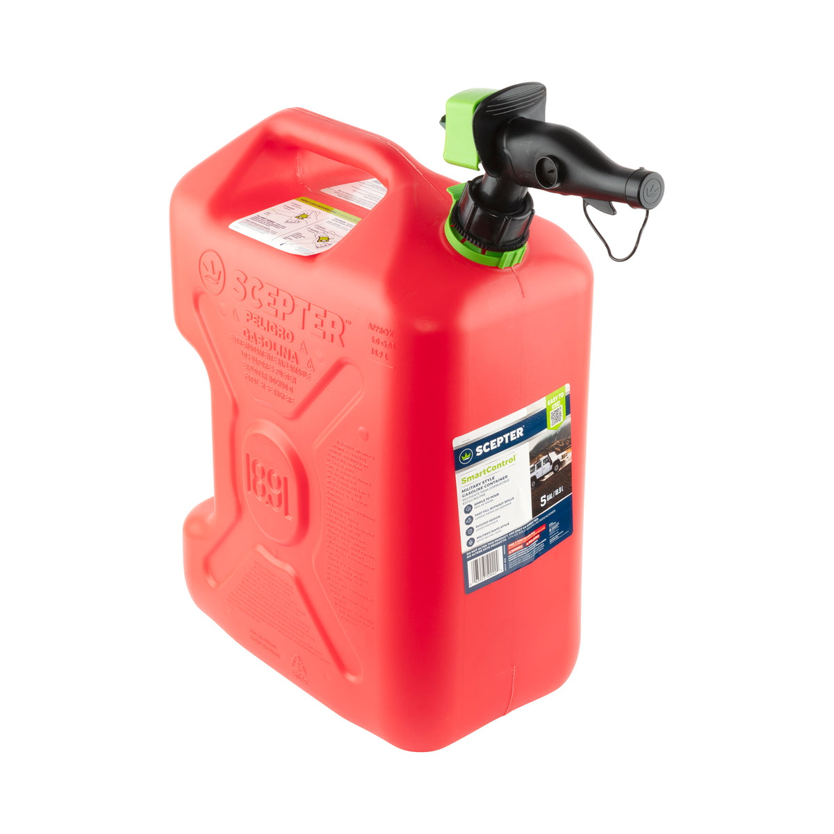 Scepter FSCRVG5 Smart Control Military Style Gas Can, 5 Gallon