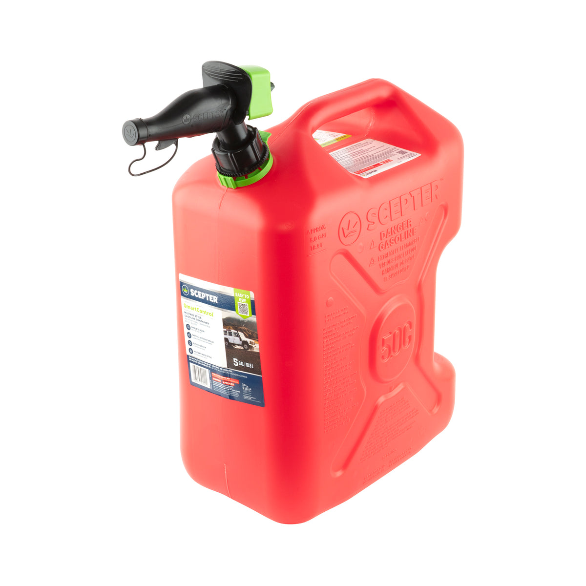 Scepter FSCRVG5 Smart Control Military Style Gas Can, 5 Gallon