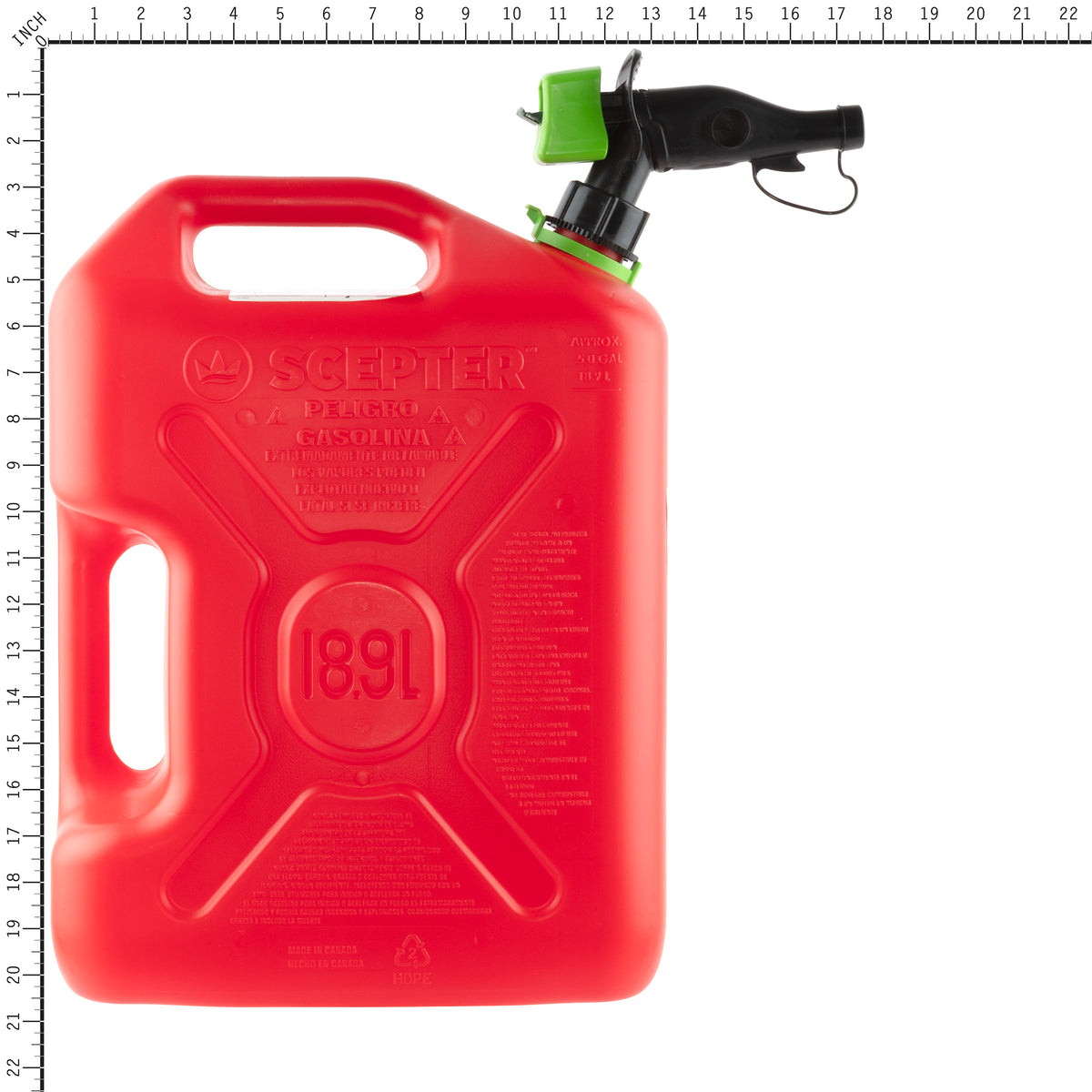 Scepter FSCRVG5 Smart Control Military Style Gas Can, 5 Gallon