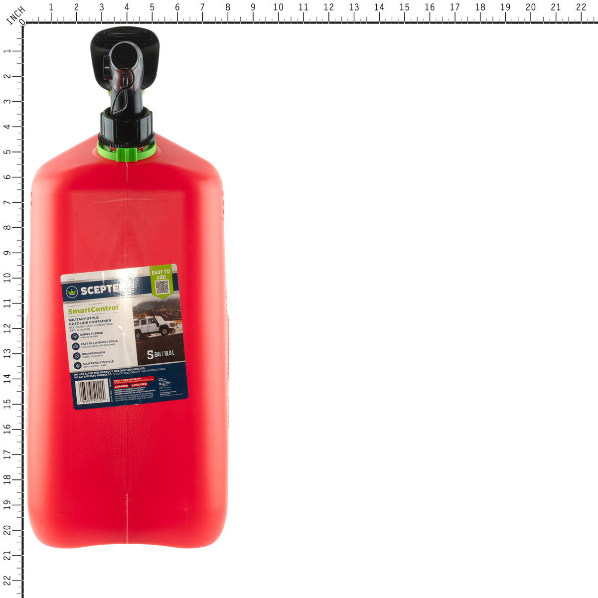 Scepter FSCRVG5 Smart Control Military Style Gas Can, 5 Gallon
