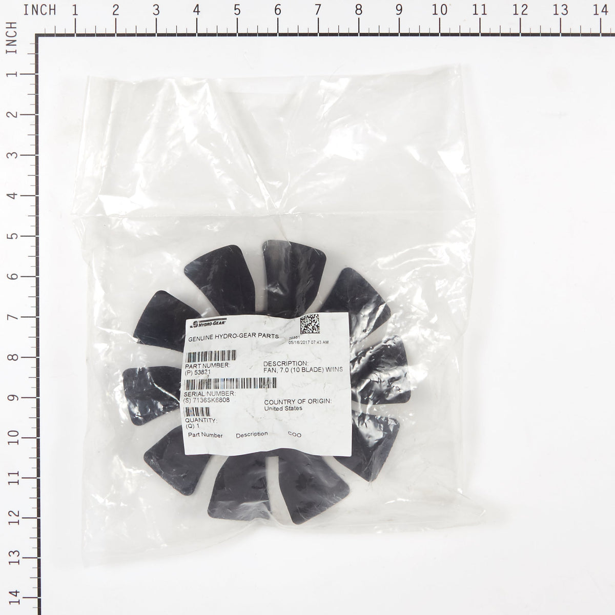 Hydro Gear 53821 7" 10-Blade Transmission Fan