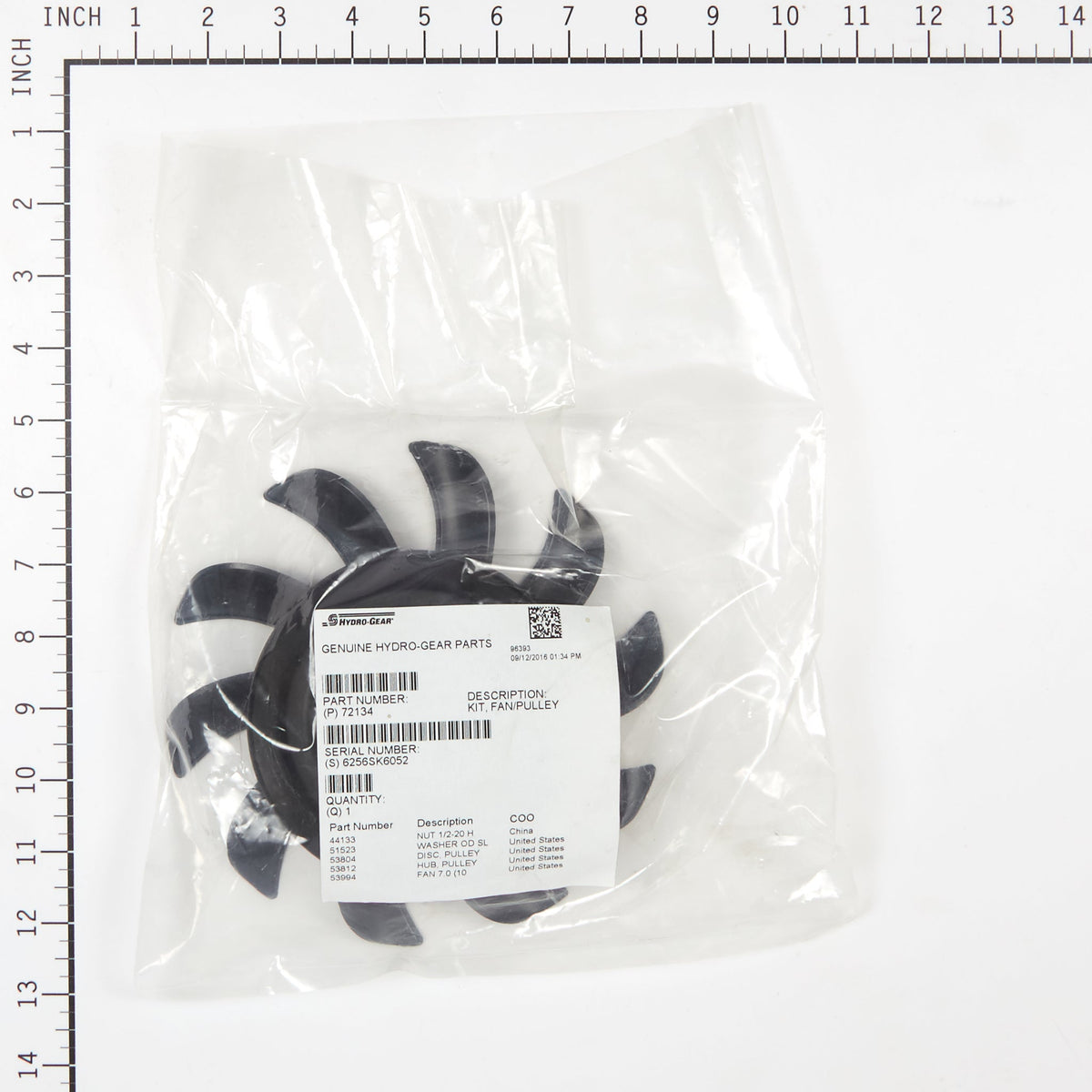 Hydro Gear 72134 Fan & Pulley Kit