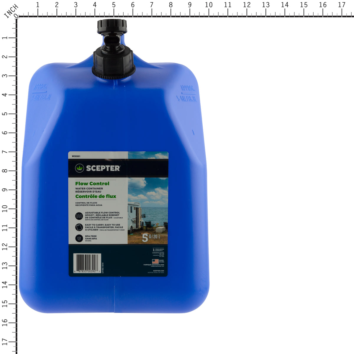 Scepter WCG501ECOM 5 Gallon Flow Control Water Can
