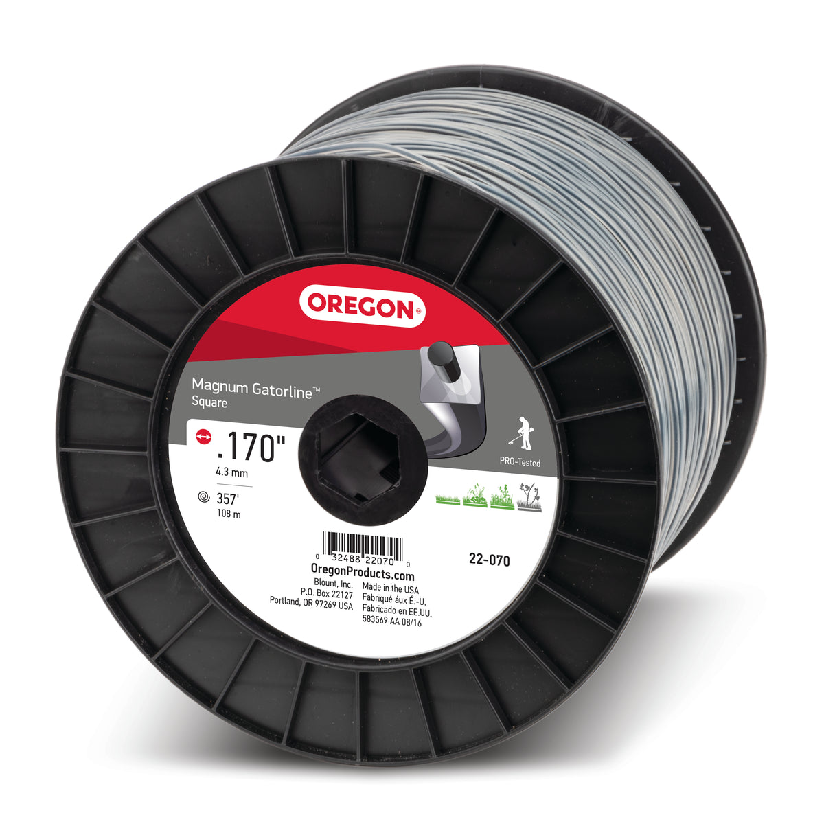 Oregon 22-070 GATORLINE,MAGNUM SQUARE .170 5