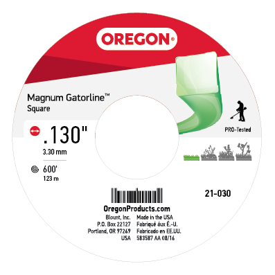 Oregon 21-030 GATORLINE,SQUARE .130 5lb SPOO