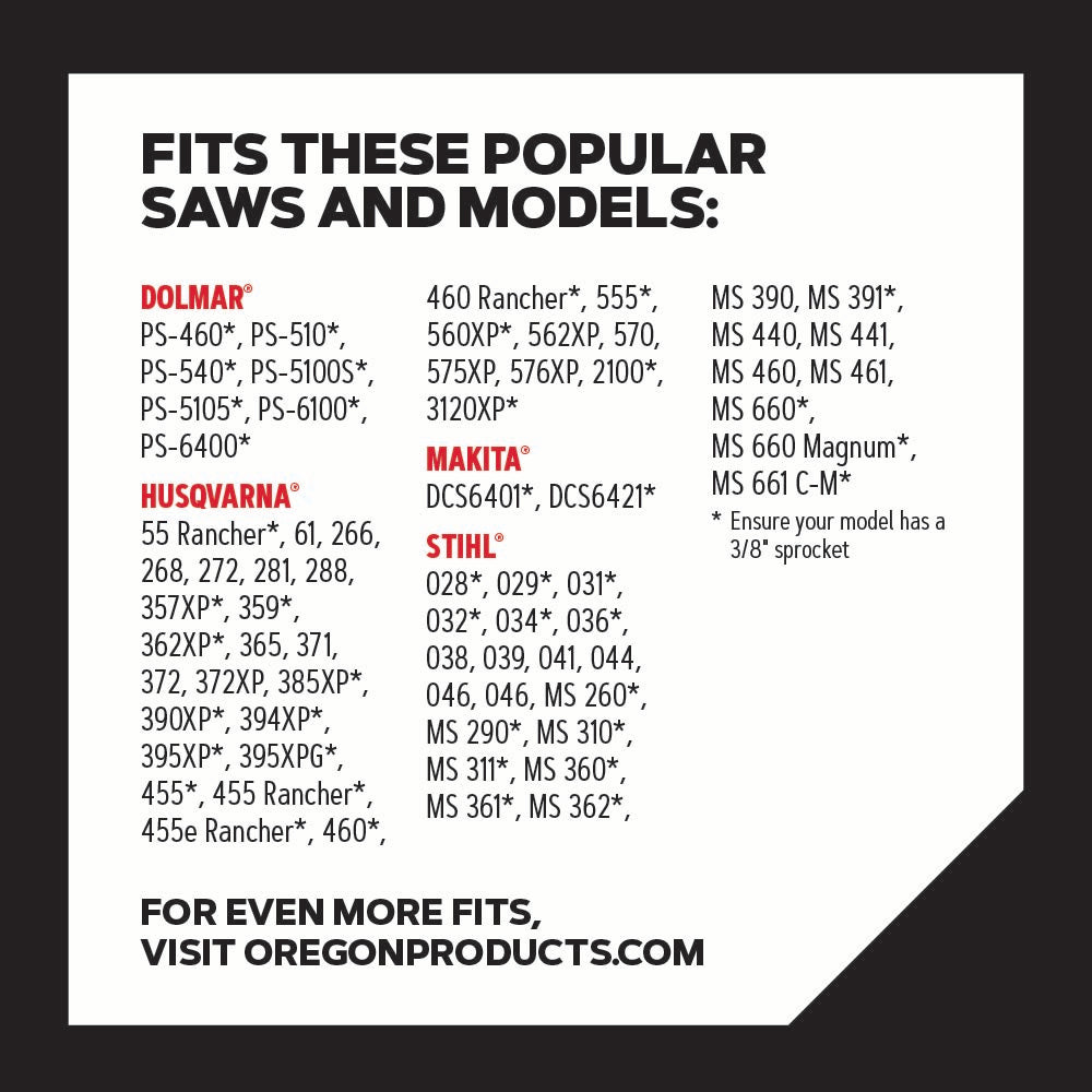 Oregon 72EXL084G PowerCut Saw Chain, 3/8