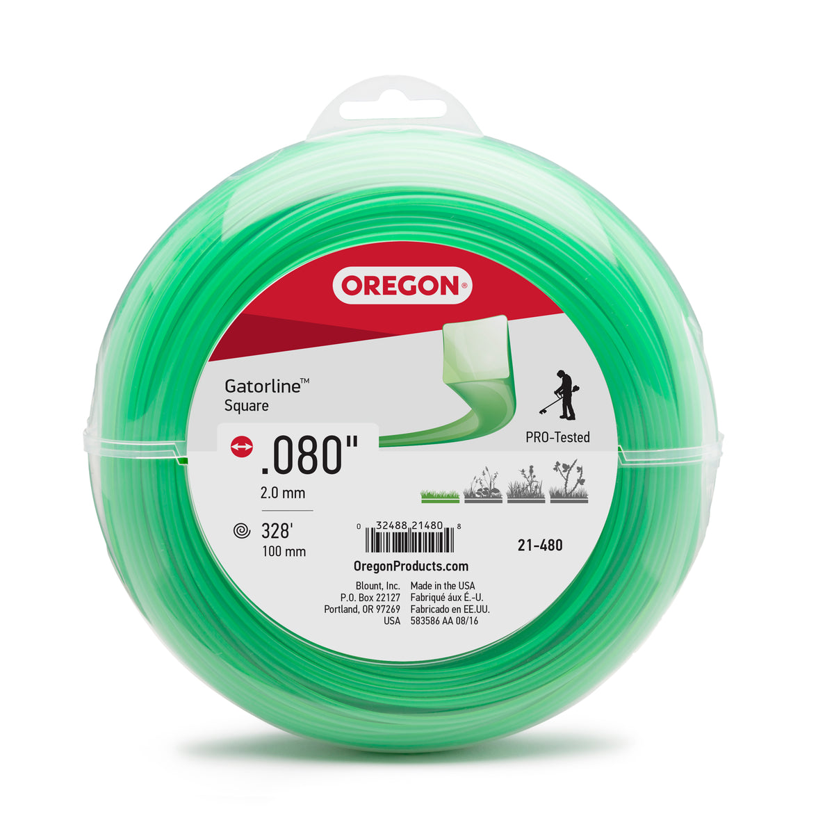 Oregon 21-480 Gatorline, Square .080 1lb Donut