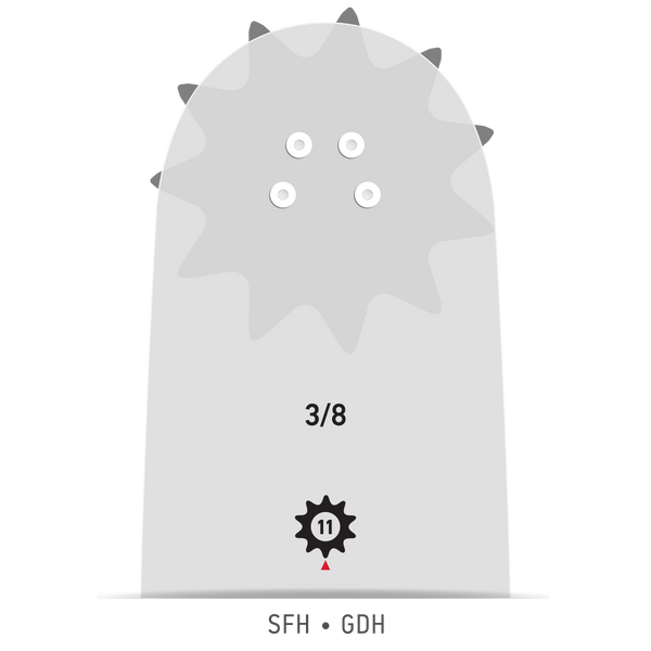 Oregon 240SFHD009 24" Advancecut Guide Bar, 3/8"