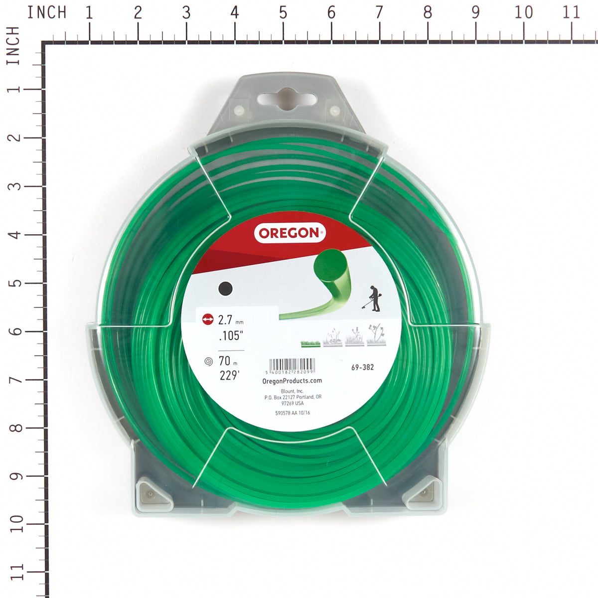 Oregon 69-382 Round Trimmer Line, .105" x 229', 1lb Donut