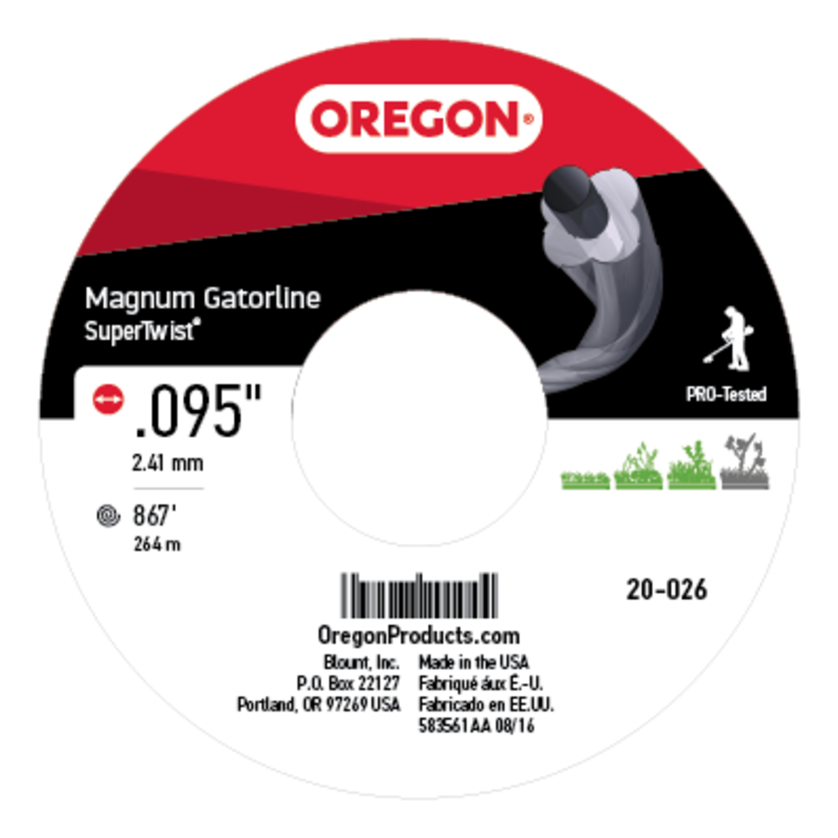 Oregon 20-026 GATORLINE,MAGNUM SUPERTWIST .0