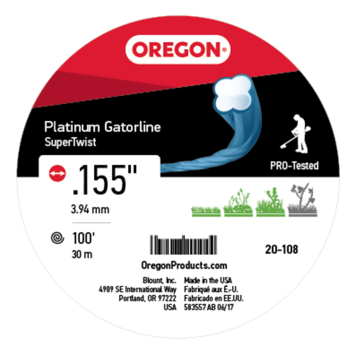Oregon 20-108 GATORLINE,PLATINUM .155 1lb DO