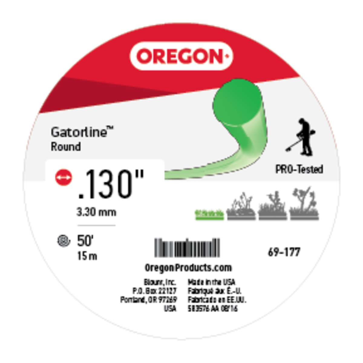 Oregon 69-177 Trimmer Line: Round Gatorline