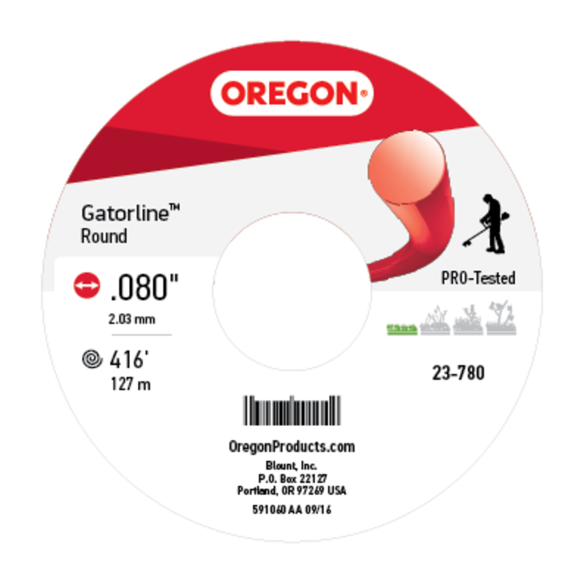Oregon 23-780 Trimmer Line: Round Gatorline