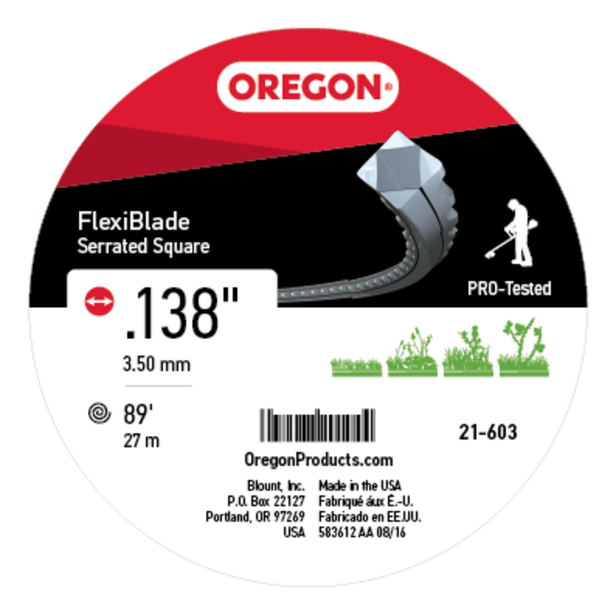Oregon 21-603 FlexiBlade, Serrated .138 X 89'