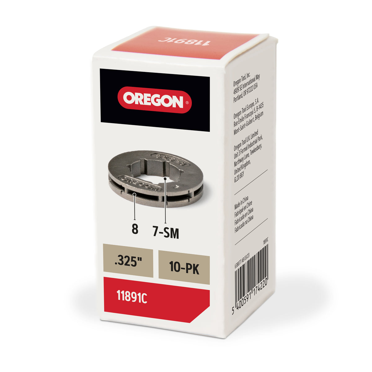 Oregon 11891C 8-Tooth Rim Sprocket (.325" Pitch, Small 7-Spline)