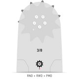 Oregon 343RNDD025 34" Powercut Guide Bar