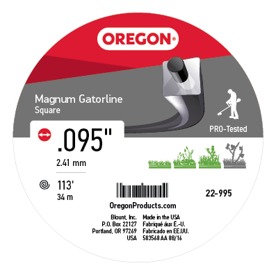 Oregon 22-995 GATORLINE,MAGNUM SQUARE .095 1