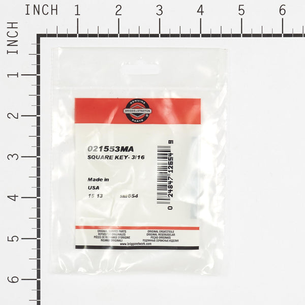 Briggs & Stratton 021553MA SQUARE KEY- 3/16