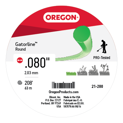 Oregon 21-280 GATORLINE,ROUND .080 1/2LB DON