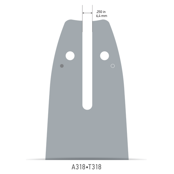 Oregon 104MLEA318 10" Single Rivet Guide Bar, 90 Series