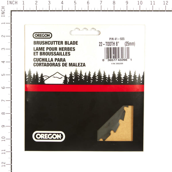 Oregon 41-935 Brush Cutter Blade, 8" 22 Teeth Compatible with Maxi Series.