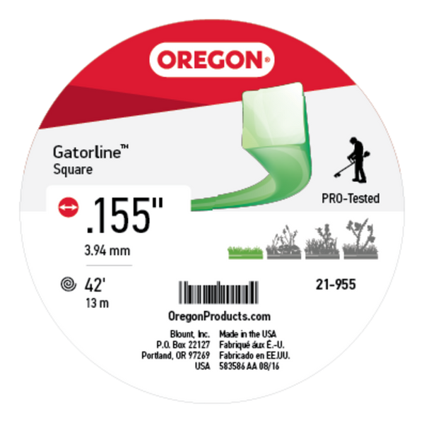 Oregon 21-955 Gatorline,Square .155 1/2Lb Do