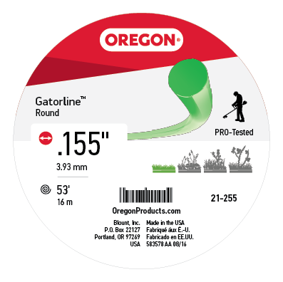 Oregon 21-255 Gatorline,Round .155 1/2Lb Don