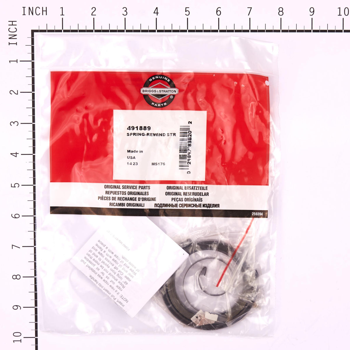 Briggs & Stratton 491889 Rewind Starter Spring