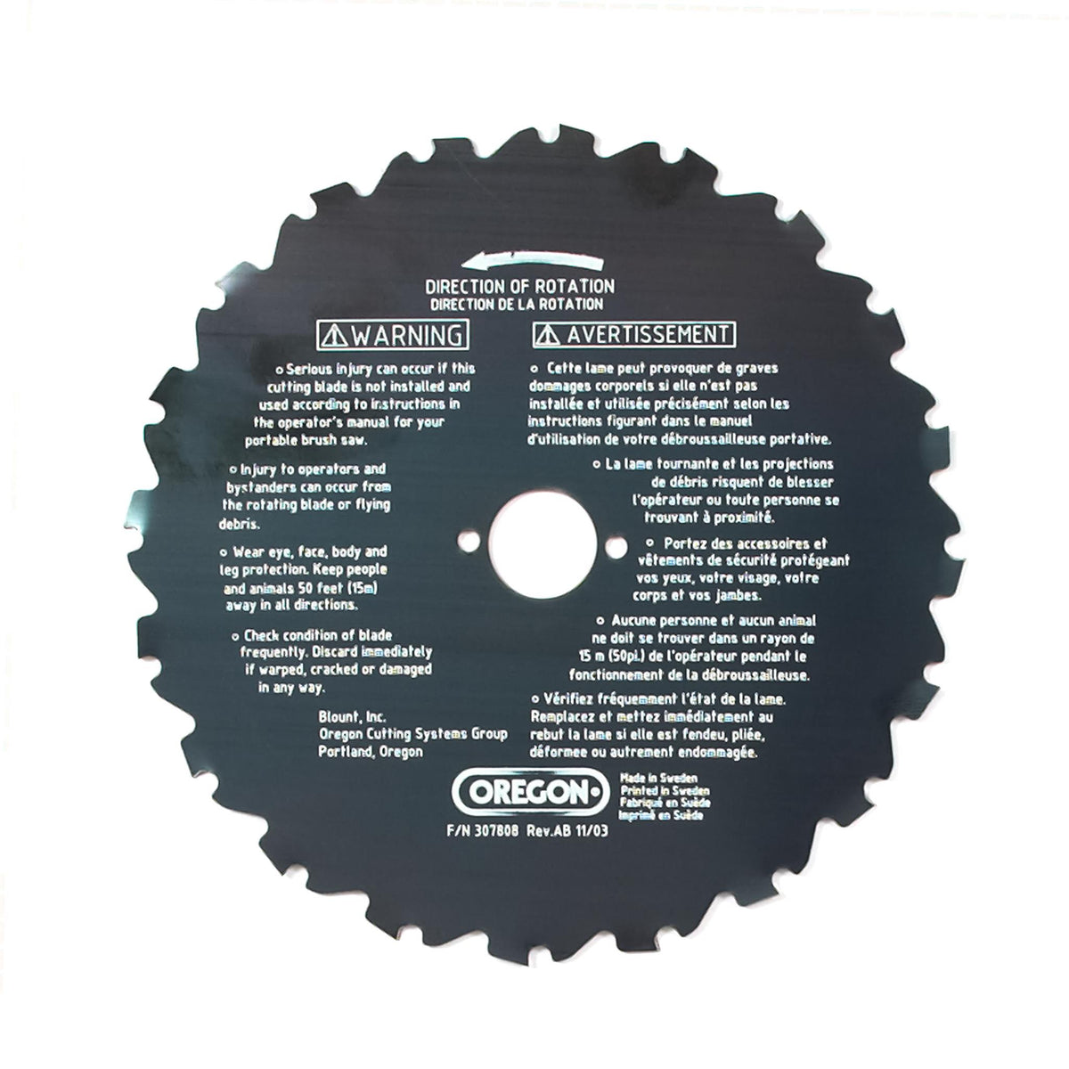 Oregon 41-927 Brush Cutter Blade, 8" 20 Teeth Compatible w/ XRT Series